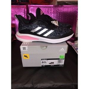 adidas Fortarun Running Shoe, Black/Silver Metallic/Bliss Pink, 6.5 NWB.